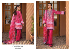 Mushq Azalea Lawn Collection Coral Cascade RNZ-06B