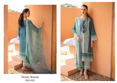 Mushq Azalea Lawn Collection Ocean Breesze RNZ-02B