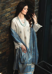Zimal Hand Embroidered Jacquard Shawl HZ 02