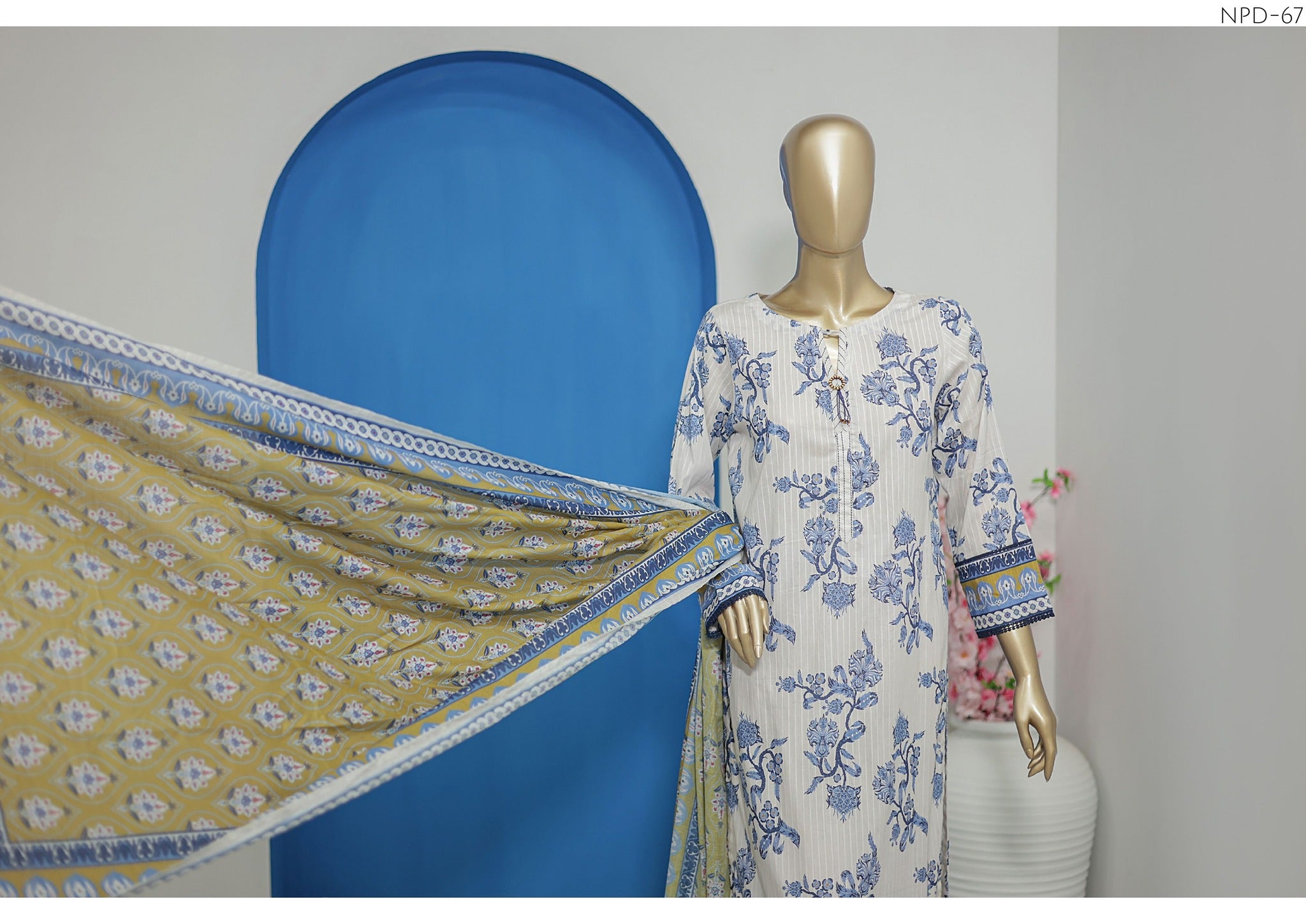HZ NAYAB DIGITAL PRINTED DORIYA VOILE LAWN DUPATTA COLLECTION NPD-67