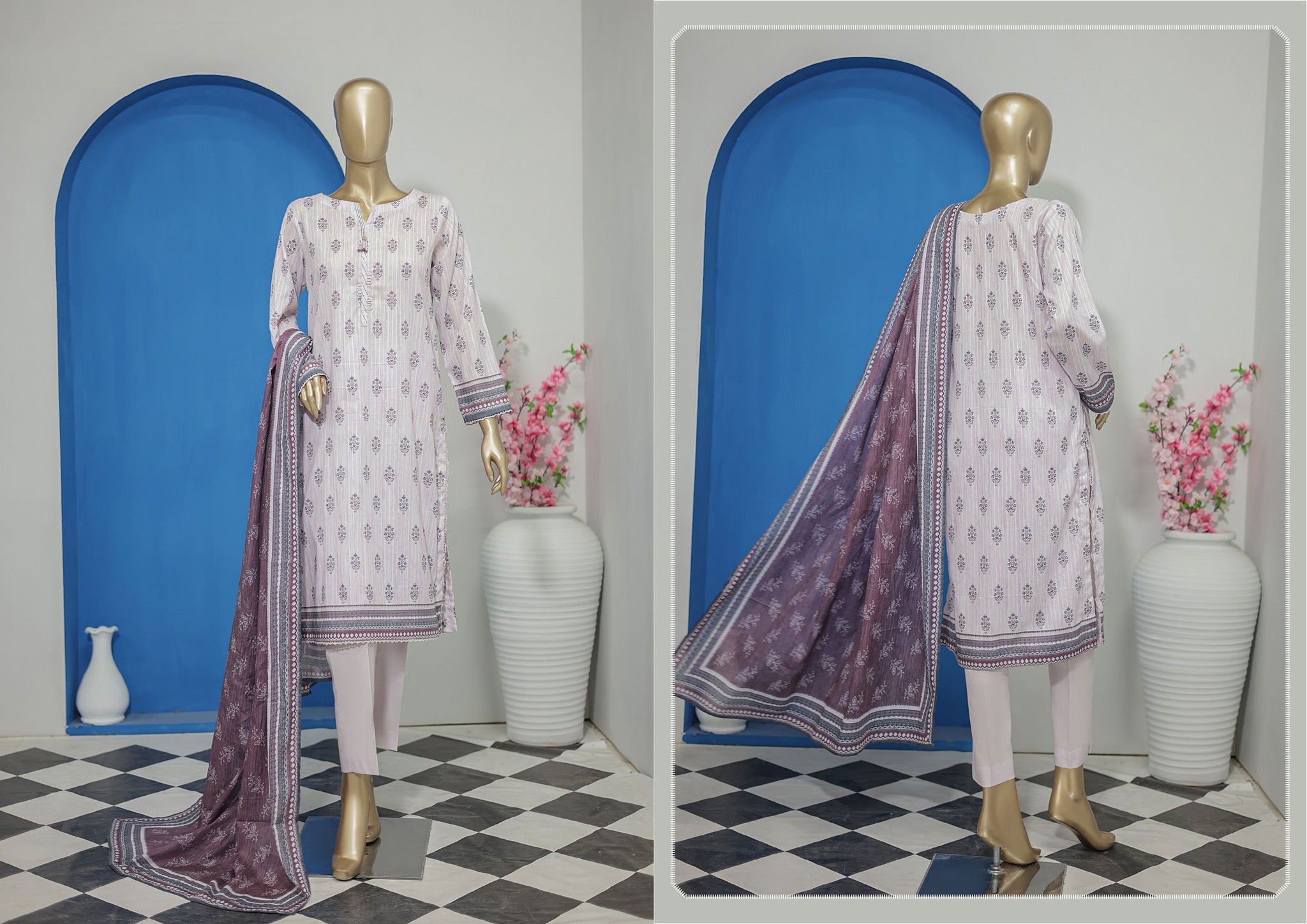 HZ NAYAB DIGITAL PRINTED DORIYA VOILE LAWN DUPATTA COLLECTION NPD-43