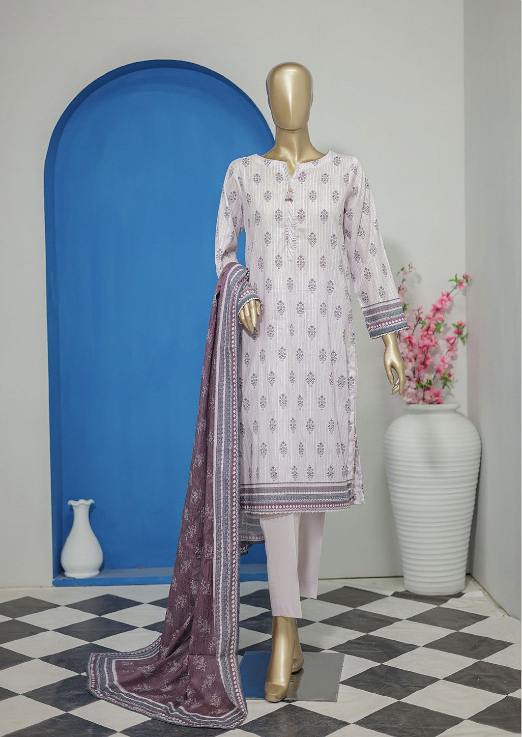HZ NAYAB DIGITAL PRINTED DORIYA VOILE LAWN DUPATTA COLLECTION NPD-43