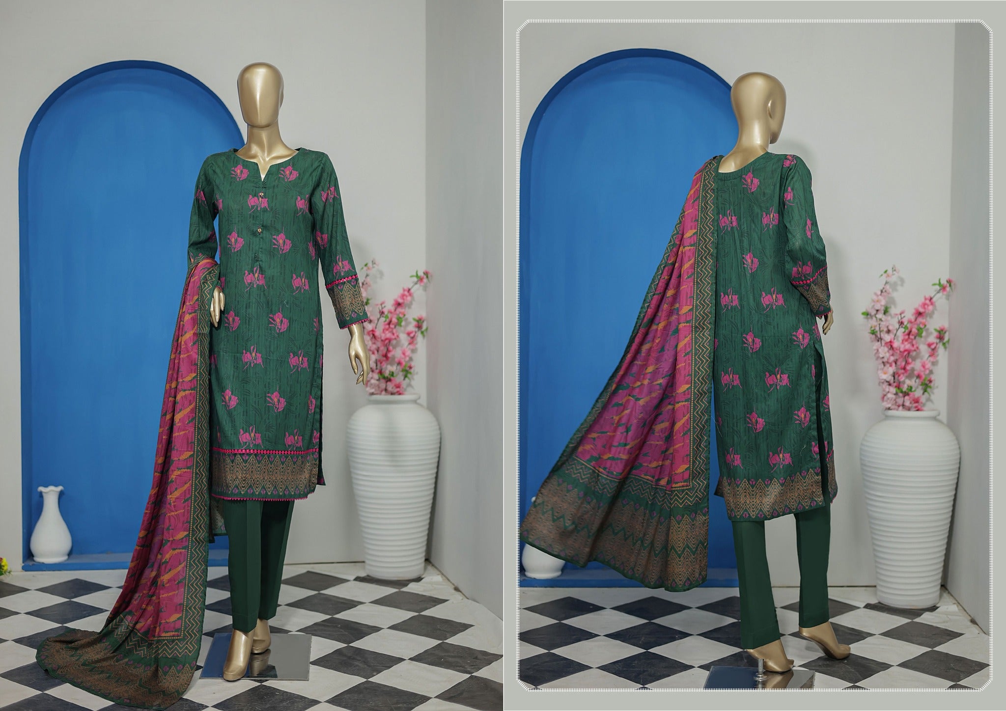 HZ NAYAB DIGITAL PRINTED DORIYA VOILE LAWN DUPATTA COLLECTION NPD-66