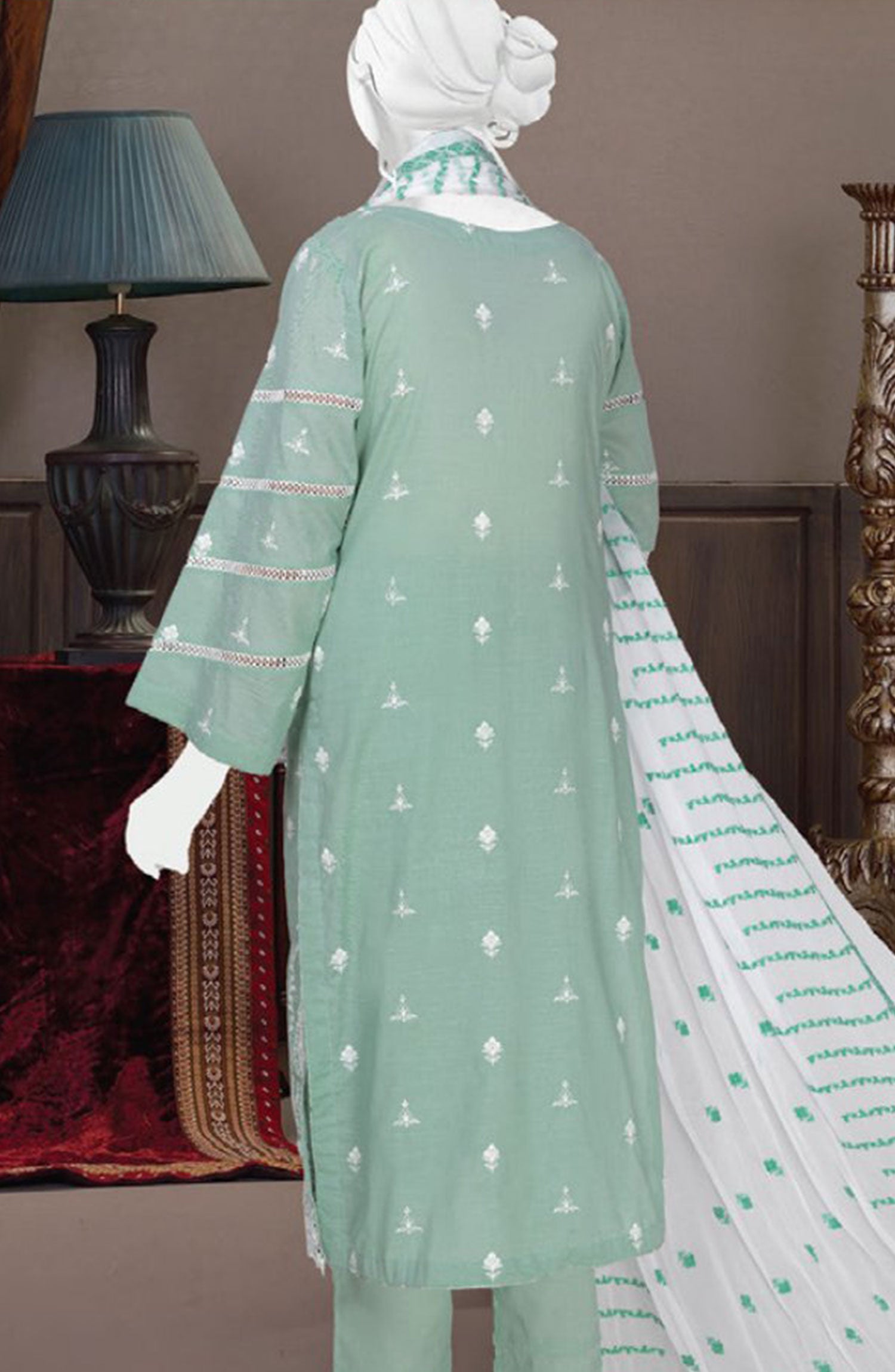 Chilman Embroidered Slub Lawn Collection'24 D 02