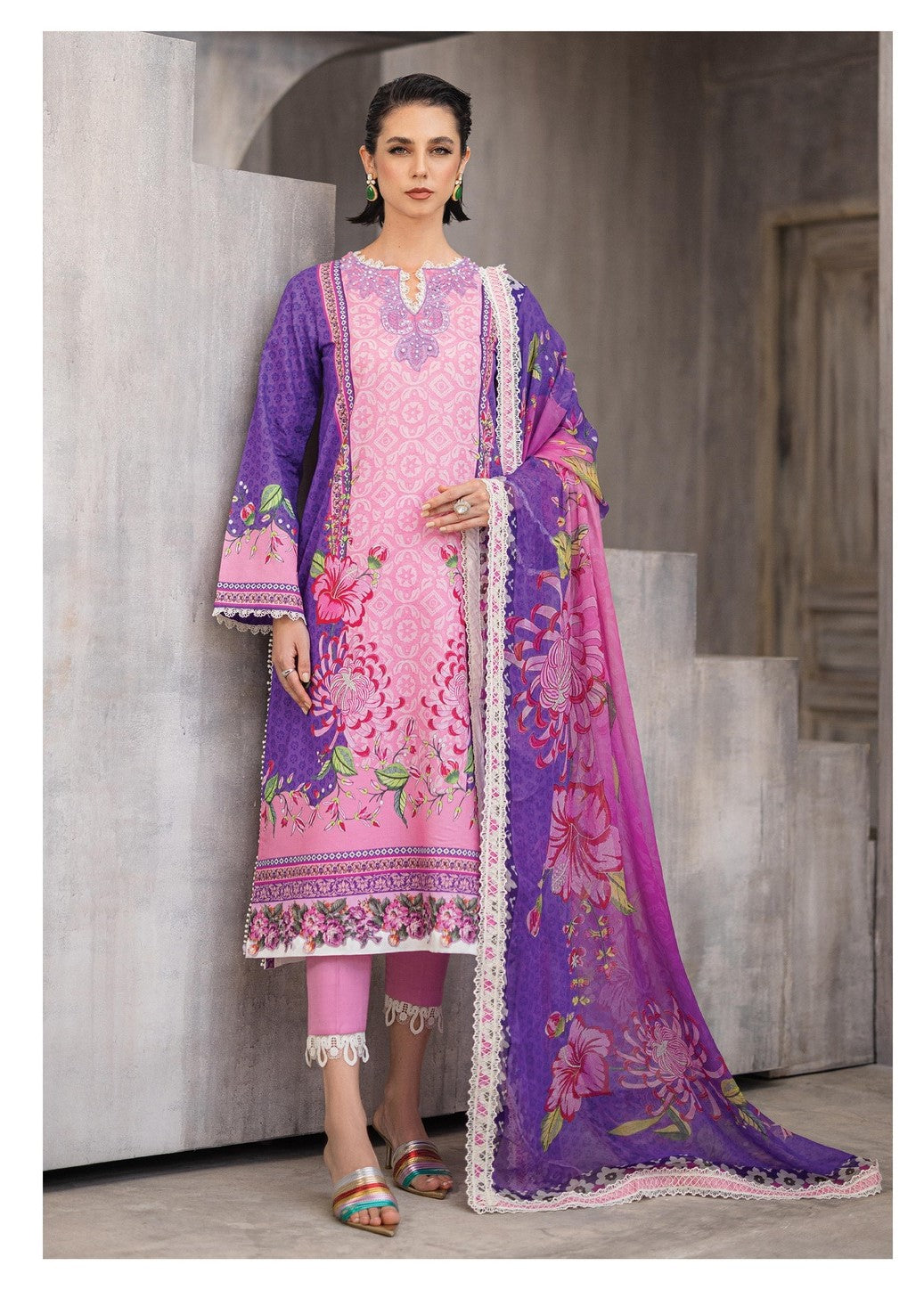 Mushq Azalea Lawn CollectionIvory Luxe Bloom RNZ-04B