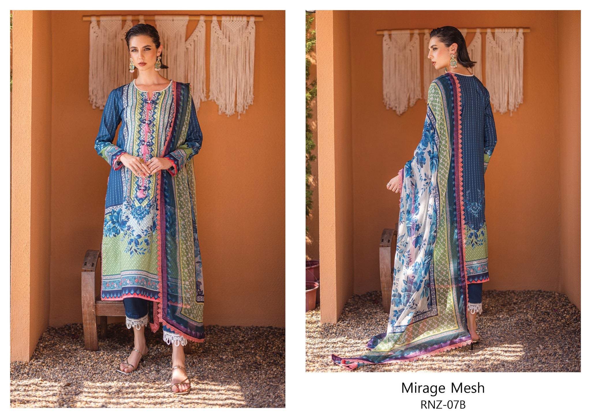 Mushq Azalea Lawn Collection Mirage Mesh RNZ 07B