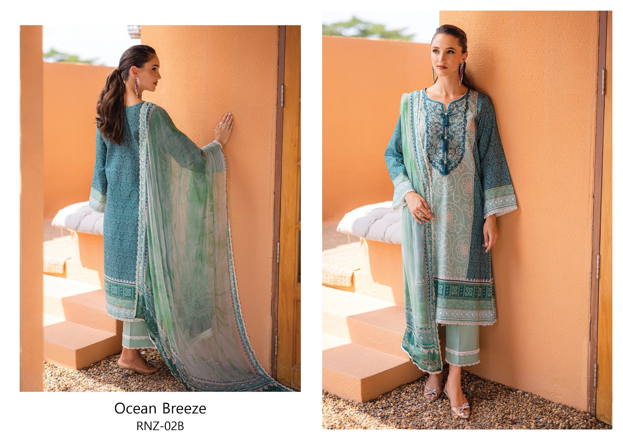 Mushq Azalea Lawn Collection Ocean Breesze RNZ-02B