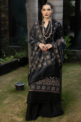 Zimal Hand Embroidered Jacquard Shawl HZ 10