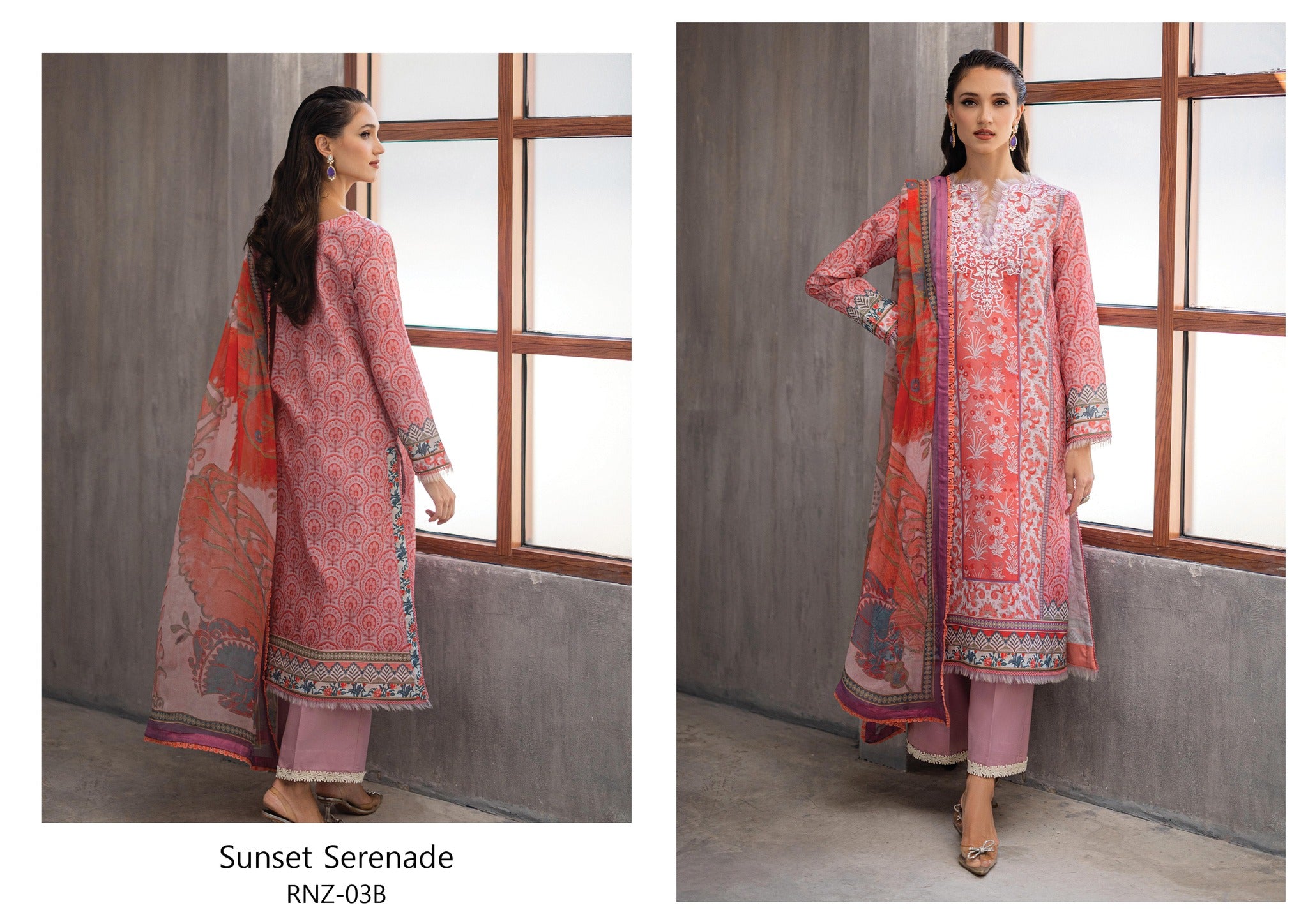 Mushq Azalea Lawn Collection Sunset Serende   RNZ-03B