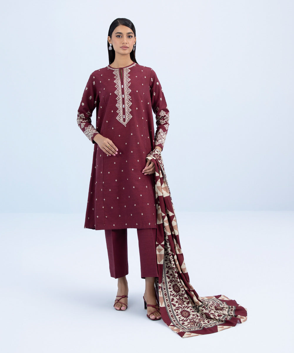Embroidered Khaddar Suit Winter Collection U3PE-SG23V9-10